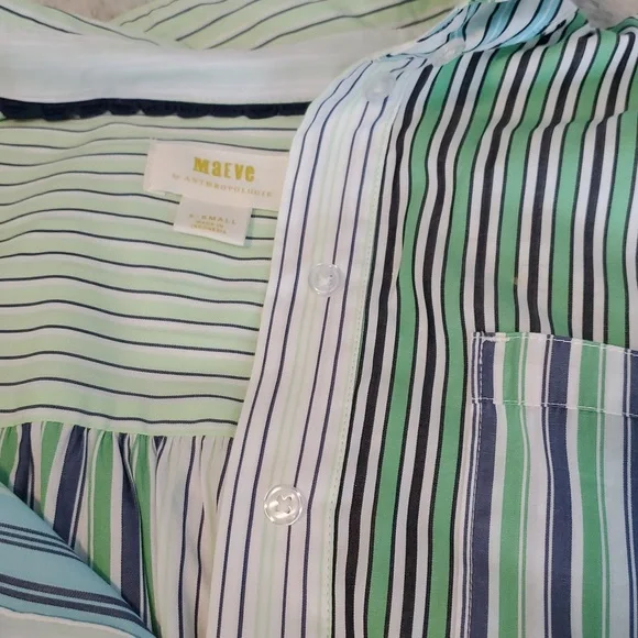 Maeve Anthropologie Alix Oversized Henley Popover Tunic Blouse - Picture 5 of 10